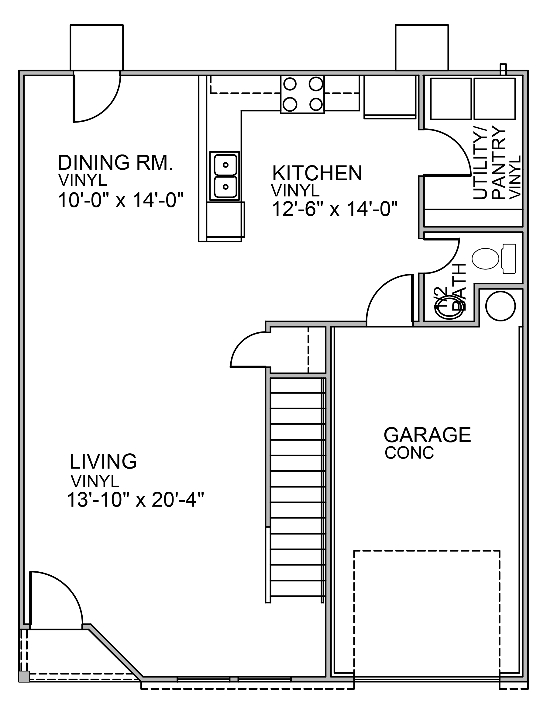 New Home First Floor Plan 1770