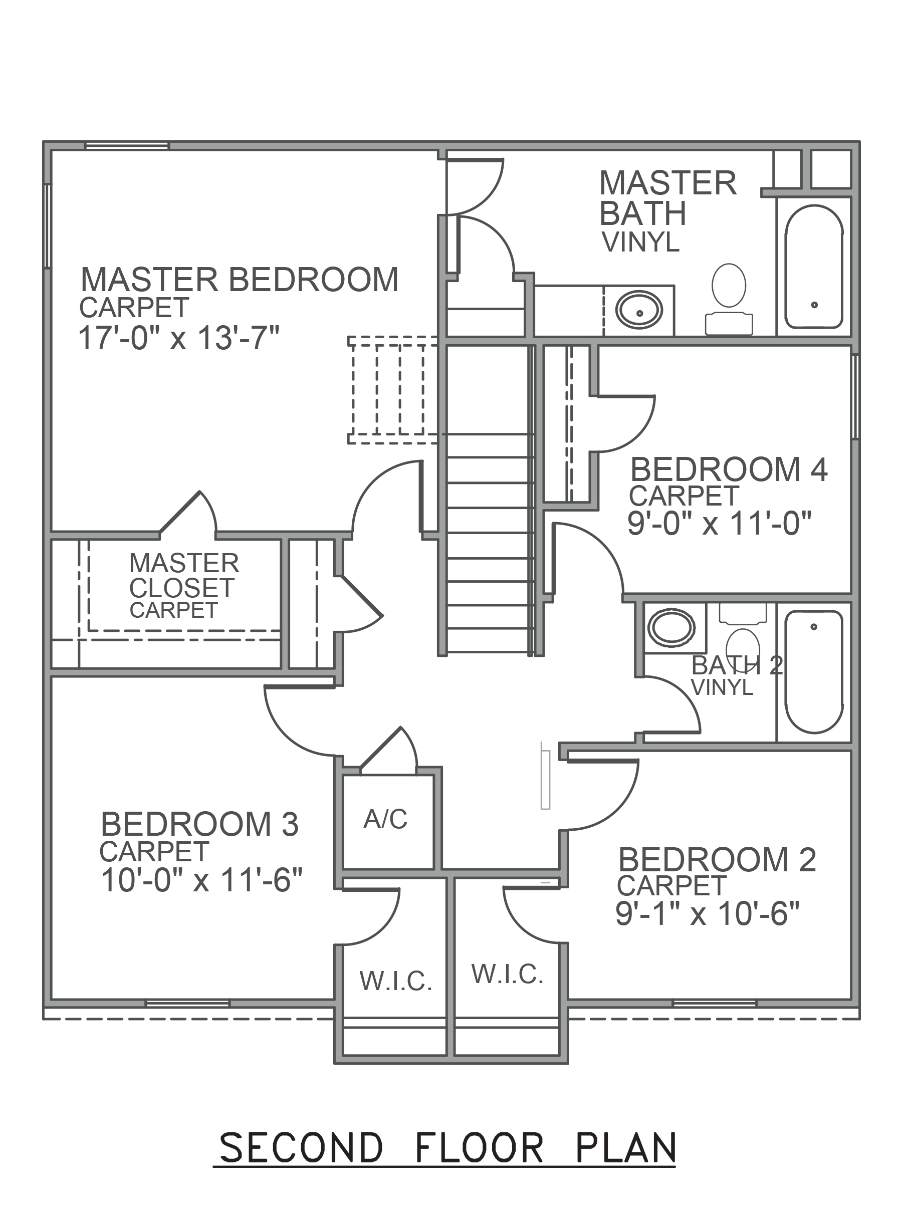 Second Floor Plan 1549 Home Sale