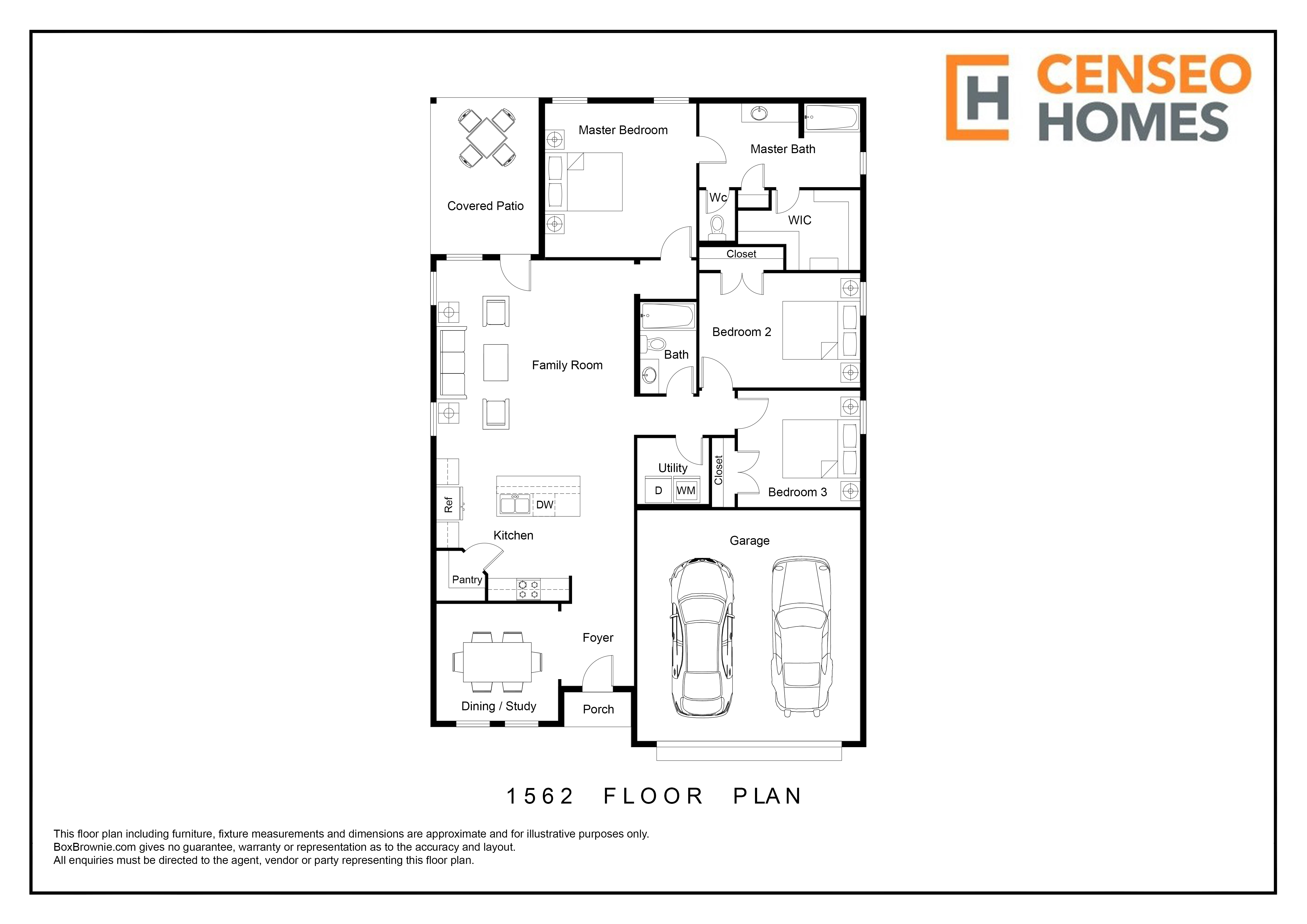 Floor plan showcasing a brand new home design